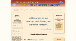 Desktop Screenshot of oel-eiweiss-kost.de