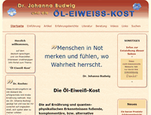 Tablet Screenshot of oel-eiweiss-kost.de